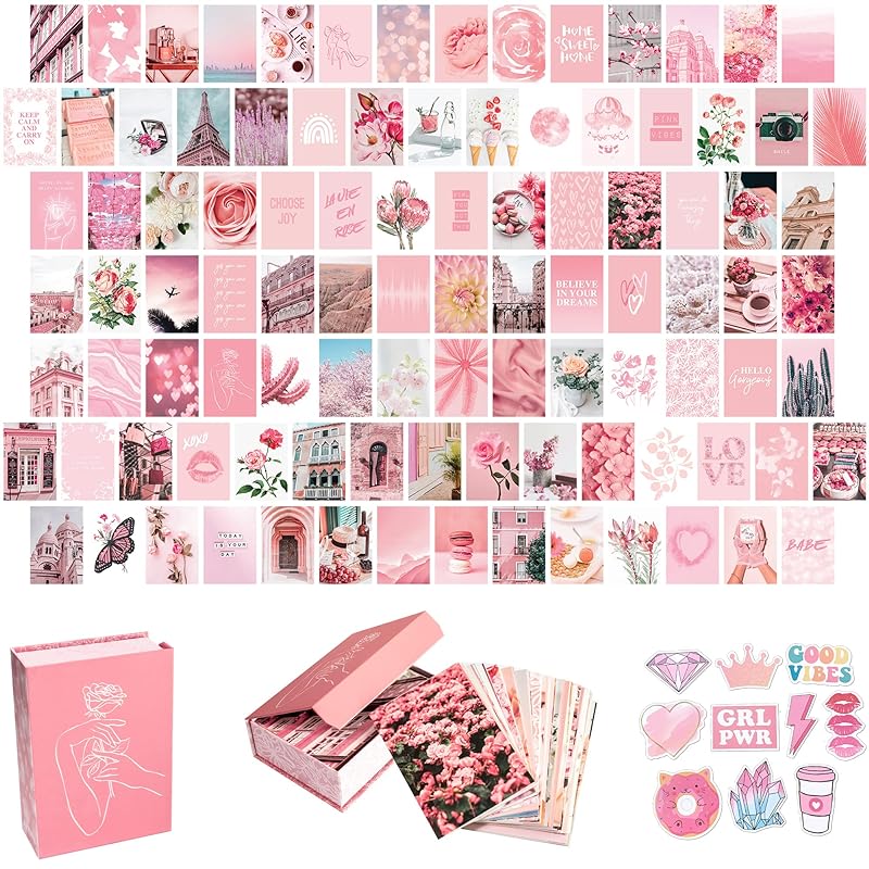 Mua Artivo Pink Aesthetic Wall Collage Kit,100 Set 4x6 inch,Room ...
