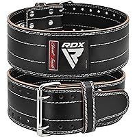 RDX Weight Lifting Belt for Men Women, IPL USPA Approved, 6mm Thick 100% Leather, 4” Powerlifting Back Support, Squat Deadlift Bodybuilding Exercise Fitness Gym Workout Strength Training up to 700 LBS