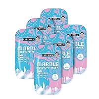 Dual Marble Peel-Off Facial Mask Bundle, French Pink Clay & Blue Tansy, Smooth Skin & Cleanse Pores, Create-Your-Own Face Mask, Fun Skin Care Treatment, For All Skin Types, 6 Count