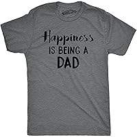 Mens Happiness is Being a Dad Perfect Fathers Day Family Proud Parent T Shirt