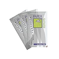 Paper Shower- Alcohol Free -NEW!- 100 Individual Body Wipe Packs -Wet Towelette Only- Per Order