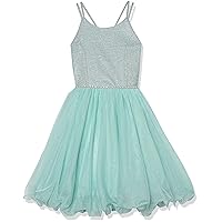 Speechless Girls' One Size Embroidered Fit-and-Flare Dress