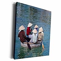 3dRose Women in bamboo basket boats, Nha Trang, Vietnam -... - Museum Grade Canvas Wrap (cw_133195_1)