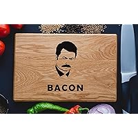 Bacon Ron Swanson Cutting Board Personalized, Parks and Recreation Cutting Board, You Had Me At Meat Tornado Cutting Board, Birthday, Father Gift Personalized cutting board