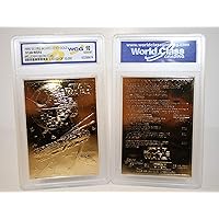 Star Wars MILLENNIUM FALCON 23KT Gold Card Sculpted #/10,000 Graded GEM MINT 10