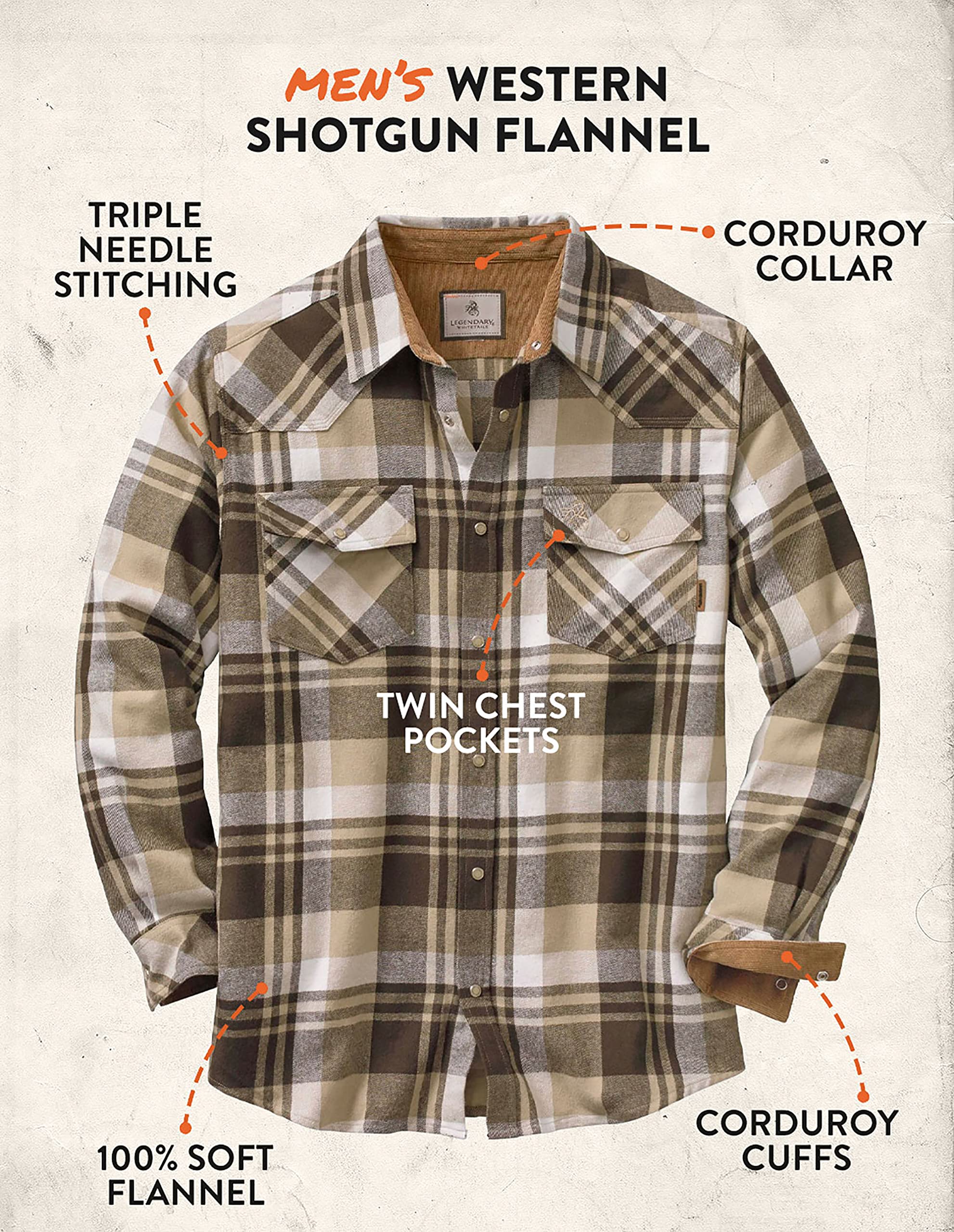 Legendary Whitetails Men's Shotgun Western Flannel Shirt