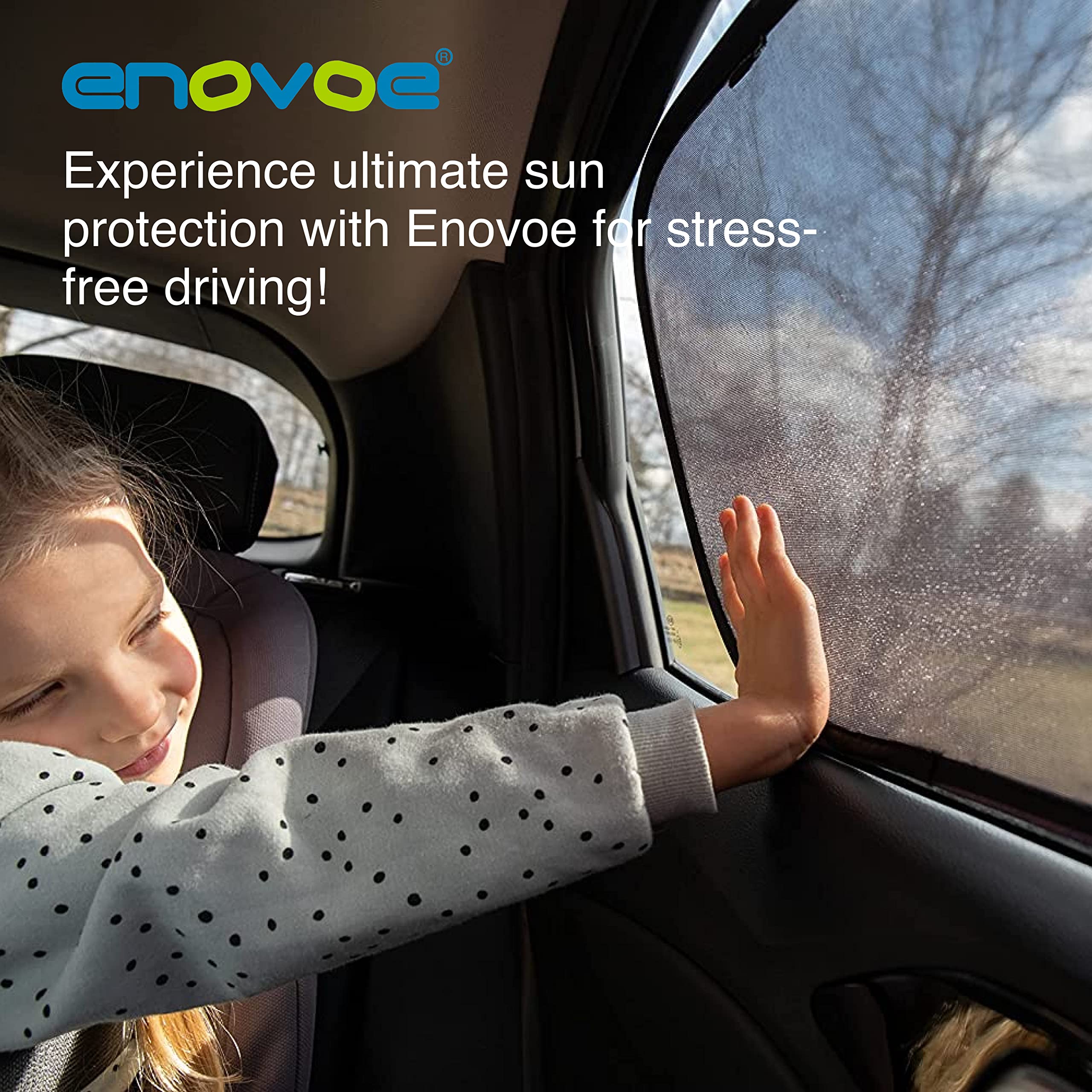 Enovoe Car Window Shade for Baby - (4 Pack) - 19