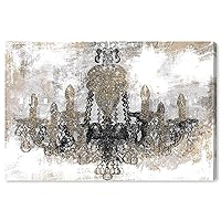 The Oliver Gal Artist Co. Fashion and Glam Wall Art Canvas Prints Chandeliers Luxury Night Diamonds Classic Home Décor, 15x10