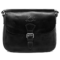 SID & VAIN Shoulder Bag & Cross-Body Bag Yale Medium Tote Bag Handbag Real Leather top-Handle Bag Leather Bag Women´s Bag Black