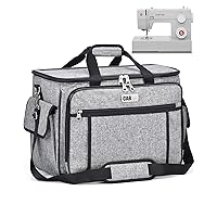 cab55 Sewing Machine Case, Sewing Machine Carrying Bag with Removable Padding Pad, Tote Bag for Sewing Machine and Extra Sewing Accessories