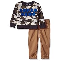 Baby Boys' 2pc Fashion Fleece Sweatshirt Set Crew Neck