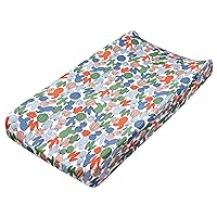 HonestBaby Boys Organic Cotton Changing Pad Cover, Cactus, One Size