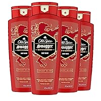 Men's Body Wash Swagger Scent, 24/7 Shower Freshness, 16 Fl Oz (Pack of 4)