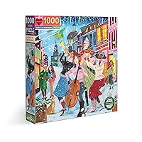 eeBoo: Piece and Love Music in Montreal 1000 Piece Square Jigsaw Puzzle, Jigsaw Puzzle for Adults and Families, Includes Glossy, Sturdy Pieces and Minimal Puzzle Dust