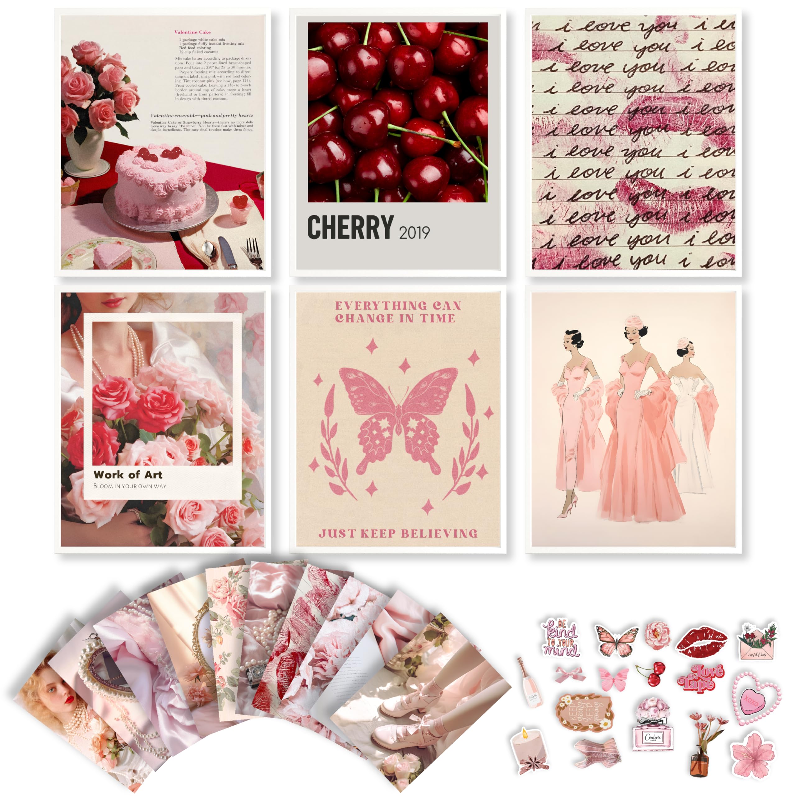 Mua 97 Decor Coquette Room - Pink Posters, Aesthetic, Vintage Wall ...