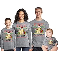 Christmas Matching Family Cat Ugly Sweater Design Catmas Long Sleeve Shirt