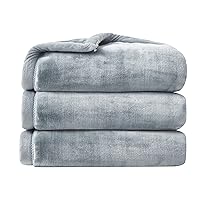 Clara Clark Baby Blankets Unisex - Micro Mink Ultra Plush Baby Fleece Blanket, Soft and Cozy Warm Kids Blanket - 30 x 40, Gray Baby Blanket