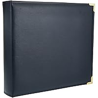 Pioneer Photo 12-by-12-Inch Sewn Oxford Cover Scrapbook Album, Navy Blue