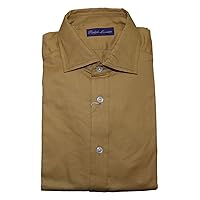 Ralph Lauren Polo Purple Label Mens Brown Tan Cotton Dress Shirt Italy XXL $450