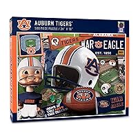 YouTheFan NCAA Auburn Tigers Retro Series Puzzle - 500 Pieces, Team Colors, Large