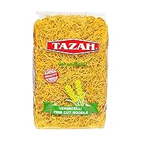 Tazah Vermicelli Pasta 15.87oz (450g) - Delicious, Nutritious, Quick-Cooking, Versatile Pasta - Ideal for Soups, Salads, Stir-Fry Dishes - Authentic Mediterranean Cuisine - Product of UAE
