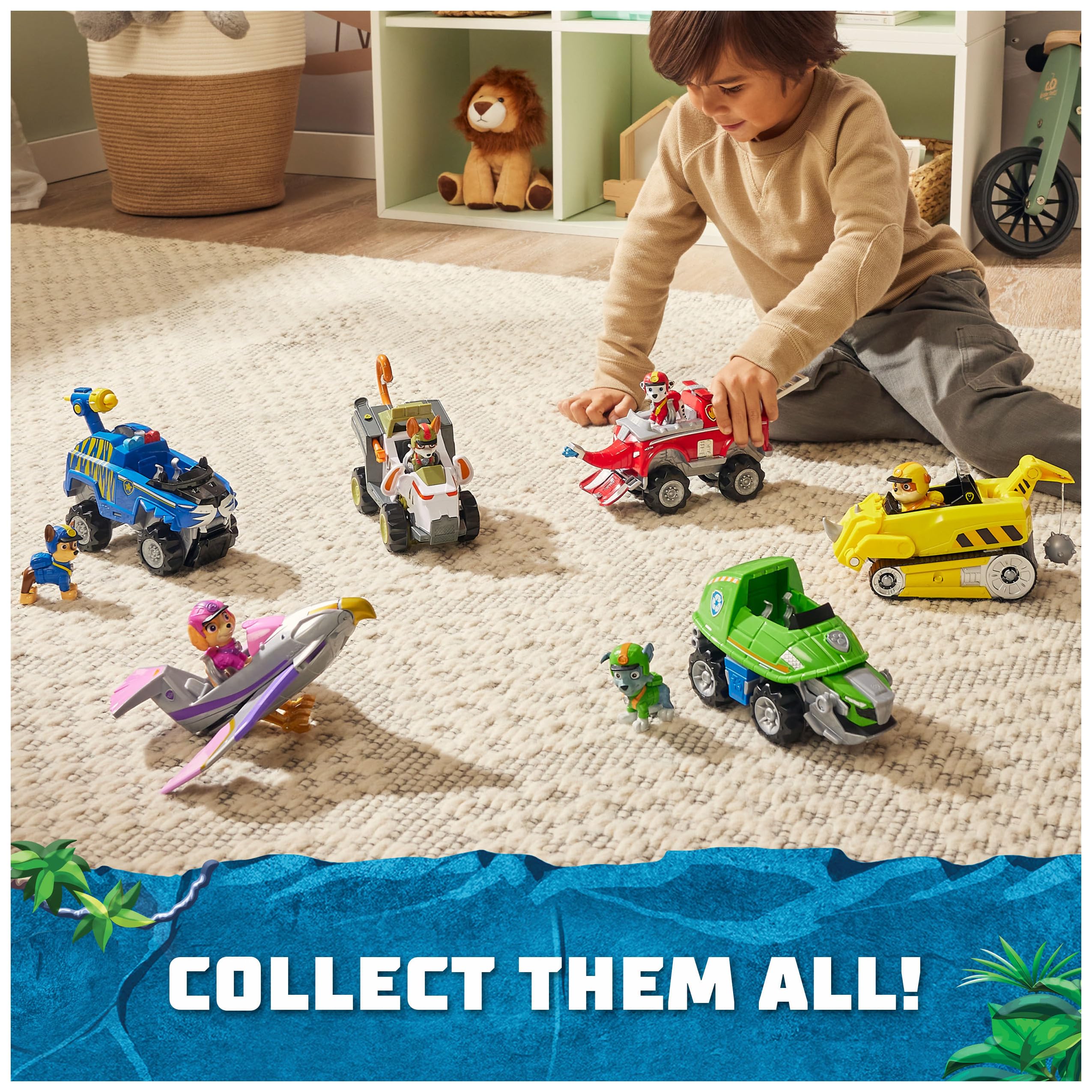 Paw Patrol Jungle Pups, Chase Tiger Vehicle, Toy Truck with Collectible Action Figure, Kids Toys for Boys & Girls Ages 3 and Up