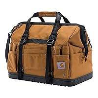 Carhartt Onsite Tool Bag, Durable Water-Resistant, Tool Storage Bag, Heavyweight w/Molded Base, 18-Inch, Carhartt Brown