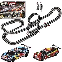 Carrera GO!!! Electric Powered Slot Car Racing Kids Toy Race Track Set 1:43 Scale, DTM High Speed Showdown