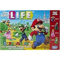 Hasbro Gaming The Game of Life: Super Mario Edition Board Game for Kids Ages 8 and Up, Play Minigames, Collect Stars, Battle Bowser