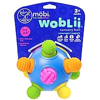 Mobi Woblii Activity Toy - Montessori Toys for 3 Month Old and Up, Sensory Ball Toy for Babies & Toddlers, Teething Toy Made with Food Grade Silicone, BPA and Phthalate Free - Pack of 1