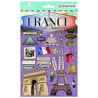 Paper House Productions Travel France 2D Stickers, 3-Pack