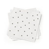 SPNPCTGRY Napkins, Pack of 200, silver, grey, white