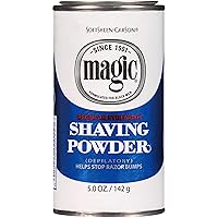 Magic Razorless Shaving for Men, Regular Strength Shaving Powder, for Normal Beards, formulated for Black Men, Depilatory, Helps Stop Razor Bumps, 5 oz