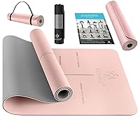 Kesser® Gymnastics Mat with Carry Strap, Non-Slip TPE Yoga Mat, Padded and Non-Slip Fitness Mat, 183 x 61 cm, Training Mat for Fitness, Sports, Pilates and Gymnastics Workout, Extra Thick
