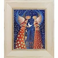 Angels II by Justyna Kopania Hand Painted Oil Reproduction, 14.5 in x 12.5 in, Constantine Frame