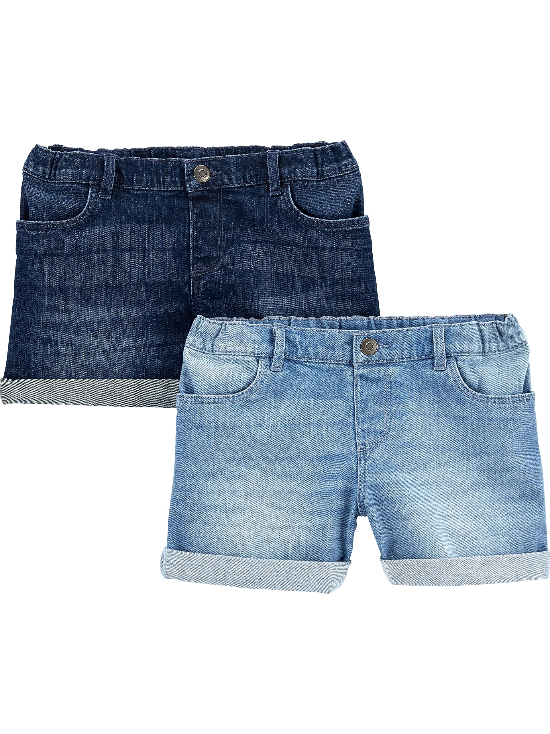Simple Joys by Carter's Girls' Denim Shorts, Pack of 2