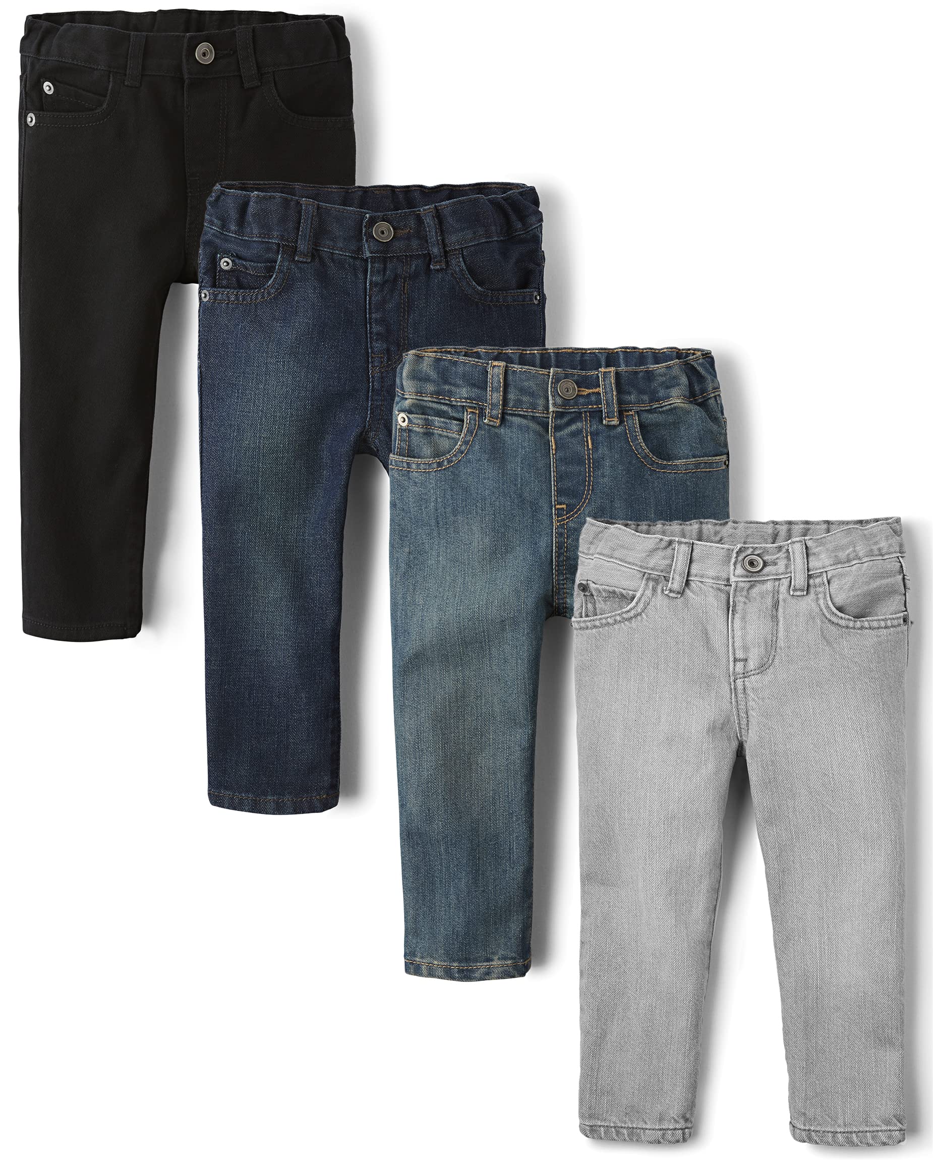 The Children's Place Baby 4 Pack and Toddler Boys Basic Skinny Jeans 4-Pack
