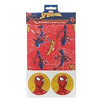 Marvel Spider-Man Gift Wrap Pack Contains 2 Sheets & Tags Wrapping Paper