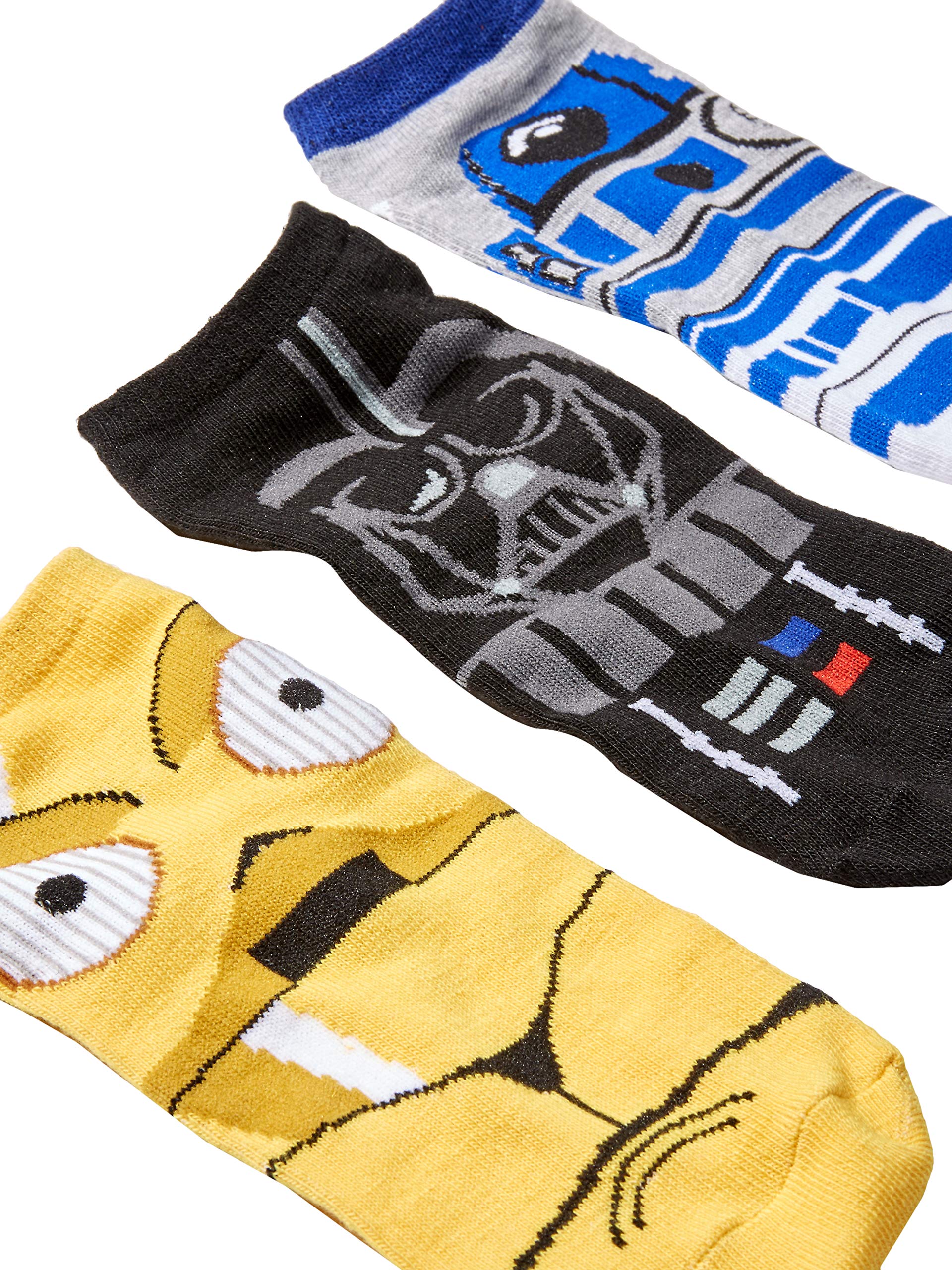 STAR WARS Chewbacca Darth Vader R2-D2 Faces 5 Pack Ankle Socks