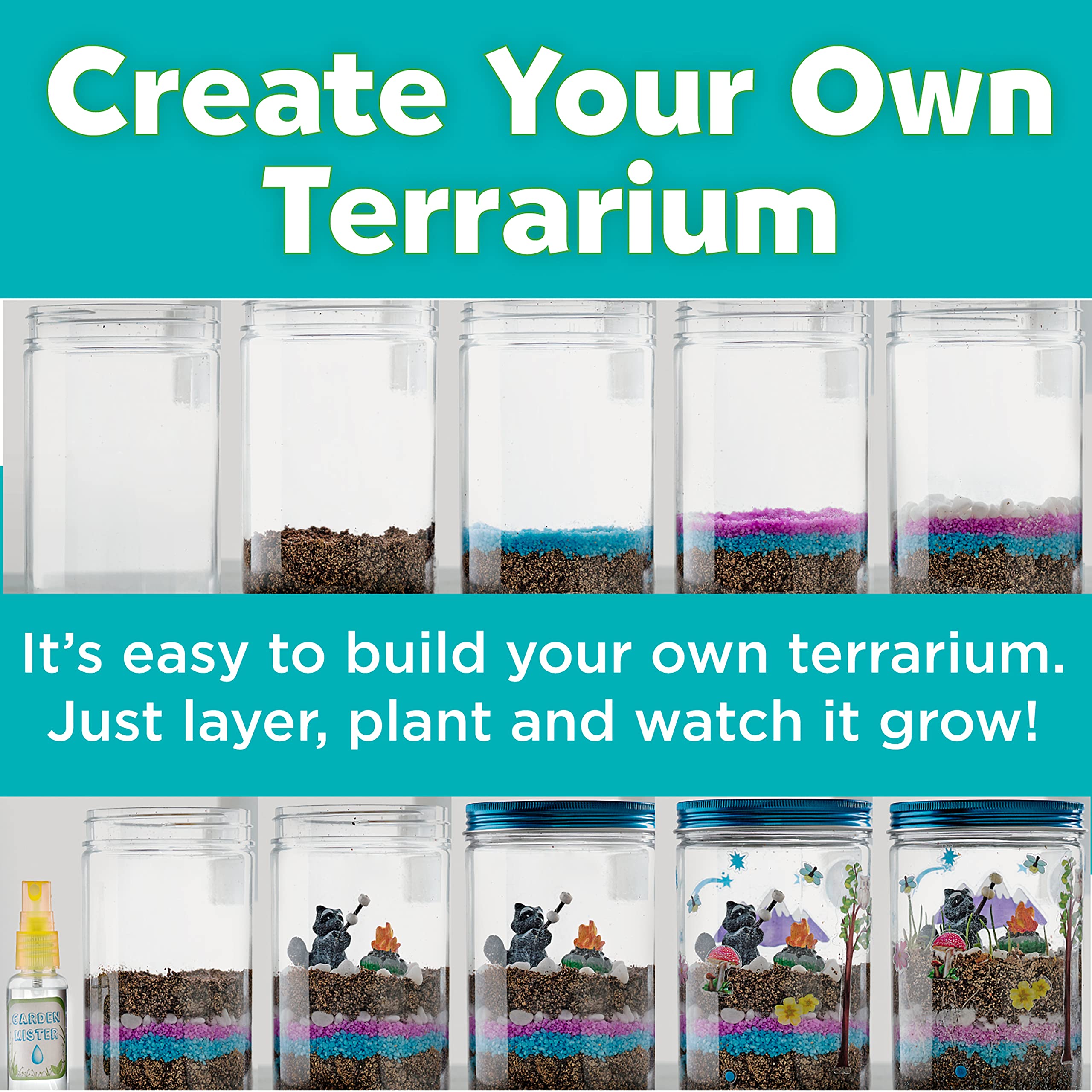 Creativity for Kids Grow 'N Glow Terrarium Kit for Kids - Science Activities for Ages 5-8+, Craft Kits and Creative Gifts for Kids