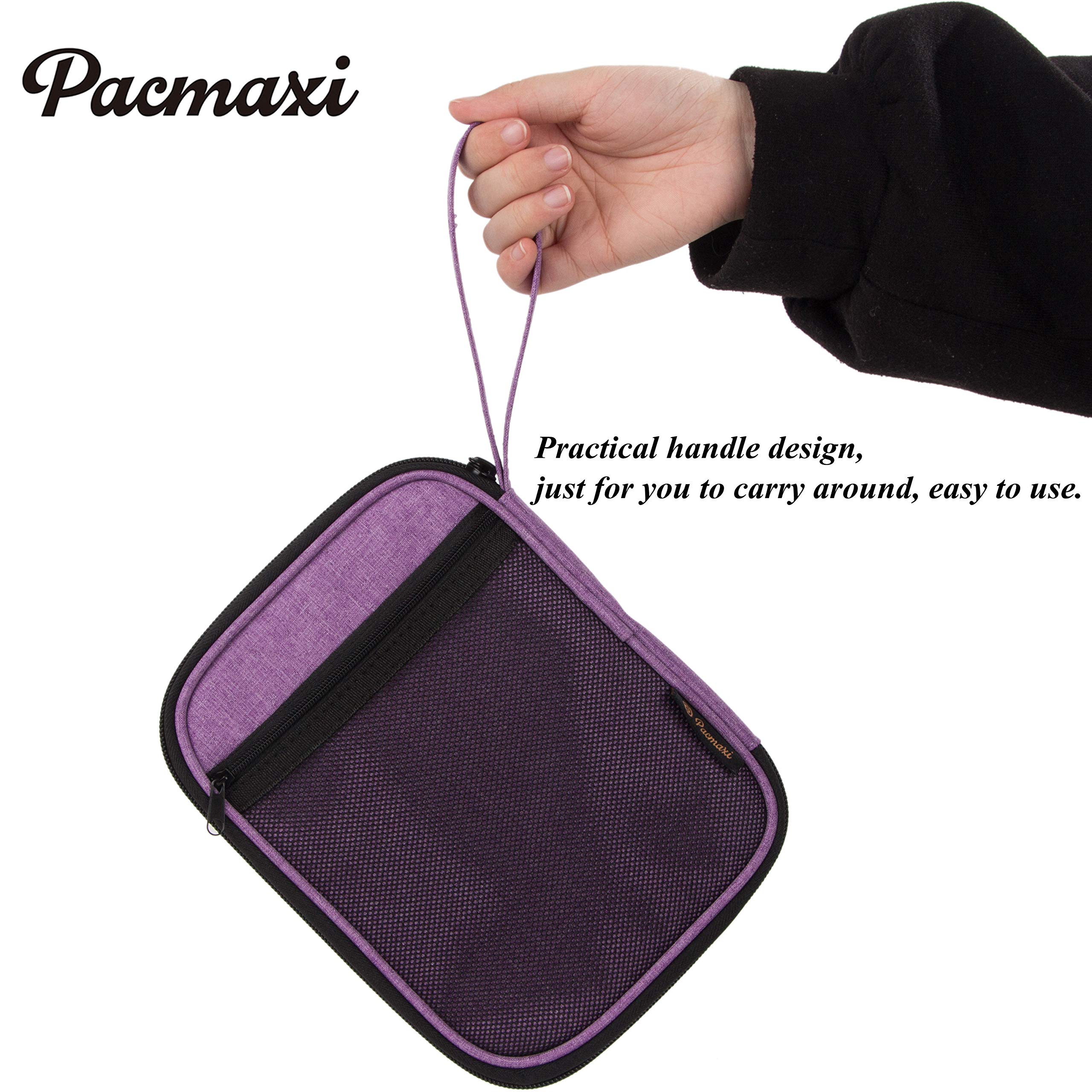 PACMAXI Watch Band Storage Organizer Holds 10 Watch Bands, Travel Watch Straps Carrying Case, Watch Band Storage Bag, (purple)