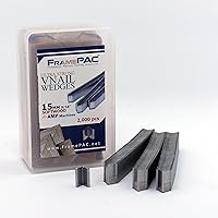 V Nails for Softwood Picture Frames - 15mm (9/16 Inch) - [2000 V-Nail Pack, Stacked] - AMP - Ultra Strong Vnail Wedges for Picture Framing - Joining Picture Frame Corners