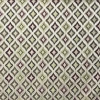 Luxurious Woven Jacquard Classic Diamond Design Furnishing Fabric for Upholstery, Window Treatments, Craft - Width 54 inches - Fabric by The Yard (Green & Purple)