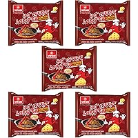 Spicy Instant Noodle, Hot Cheese Lobster, 4 Ounce Bag, Pack of 5