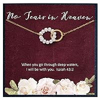 No Tears in Heaven Isaiah 43 2 Memorial Gifts Religious Jewelry Bible Verse Remembrance Gifts for Bereavement Gifts for Grieving Gifts