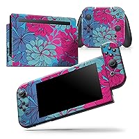 Compatible with Nintendo Switch Joy-Con Only - Skin Decal Protective Scratch-Resistant Removable Vinyl Wrap Cover - Vibrant Colorful Floral Sprouts
