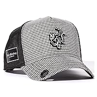 Red Monkey Rich Houndstooth Black RM1485 New Unisex Limited Edition Fashion Trucker Cap Hat