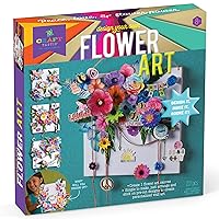 Design Your Own Flower Art Canvas – Craft Kit – Arrange Paper Flowers & Pre-cut Designs to Create Personalized Art, Multi