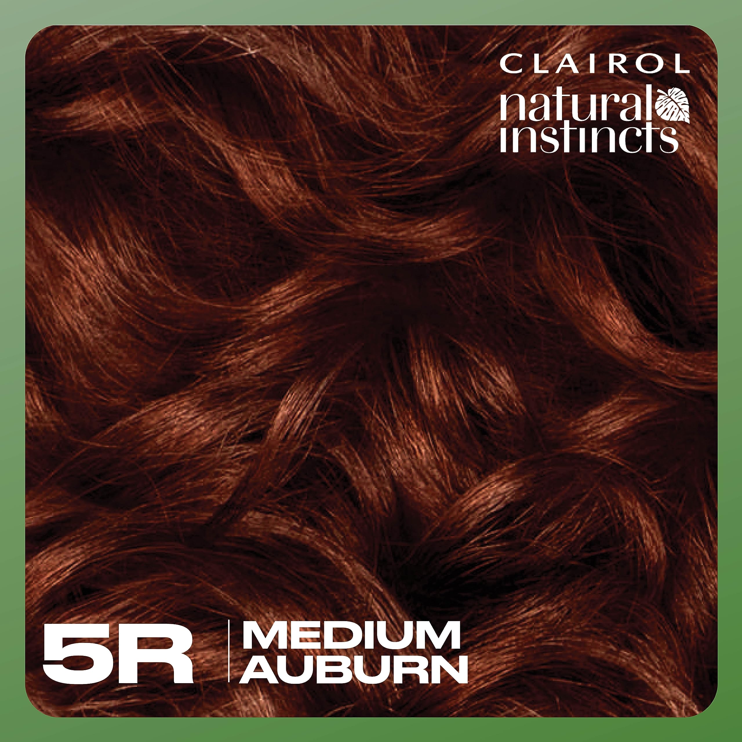 Clairol Natural Instincts Demi-Permanent Hair Dye, 5R Medium Auburn Hair Color, Pack of 3