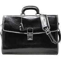 Floto Luggage Milano Brief Attache, Black, Medium